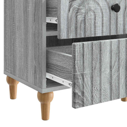 Bedside Cabinet with Drawer 2 pcs Grey Sonoma 43 x 34.5 x 48 cm