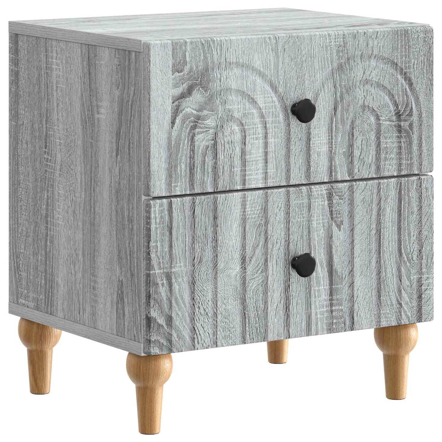 Bedside Cabinet with Drawer 2 pcs Grey Sonoma 43 x 34.5 x 48 cm