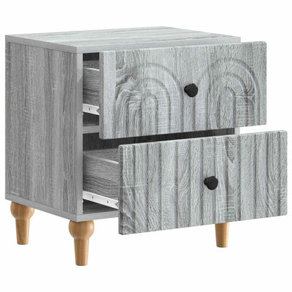 Bedside Cabinet with Drawer 2 pcs Grey Sonoma 43 x 34.5 x 48 cm