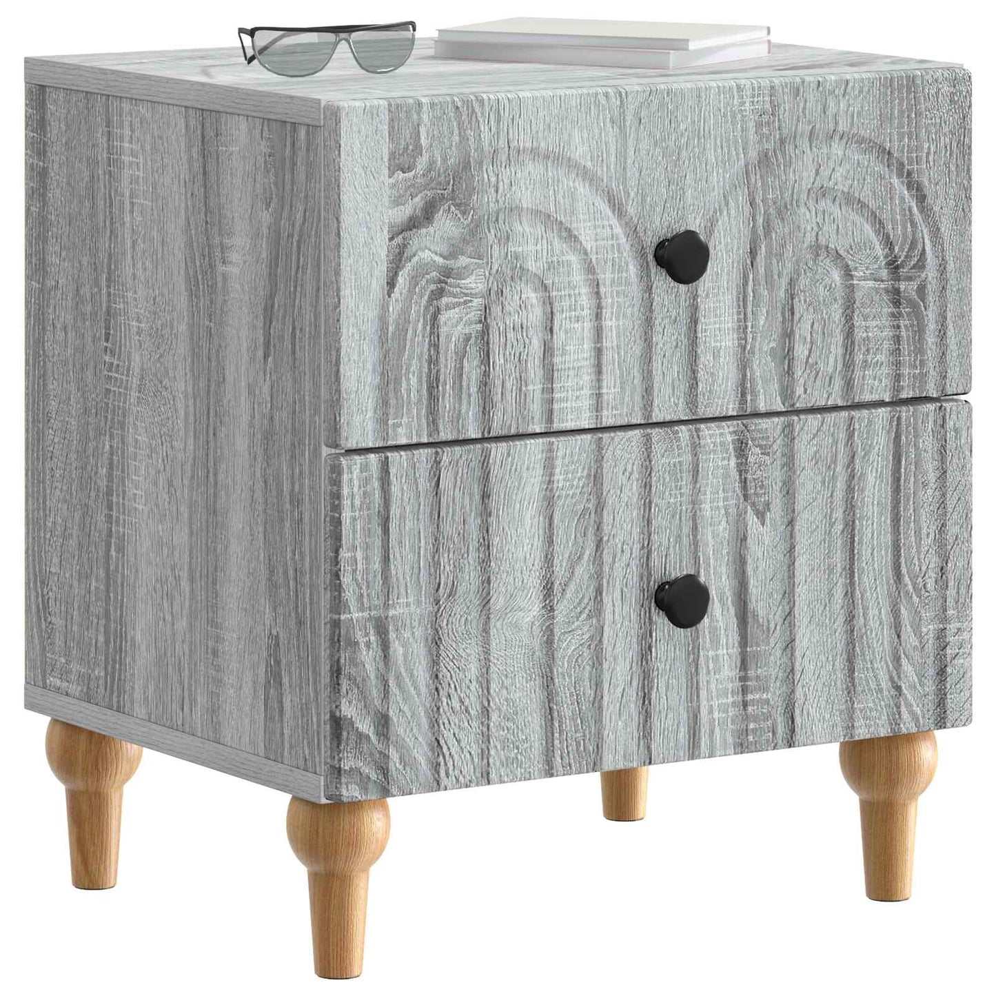 Bedside Cabinet with Drawer 2 pcs Grey Sonoma 43 x 34.5 x 48 cm