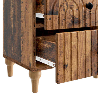 Bedside Cabinet Old Wood 43 x 34.5 x 48 cm Engineered Wood