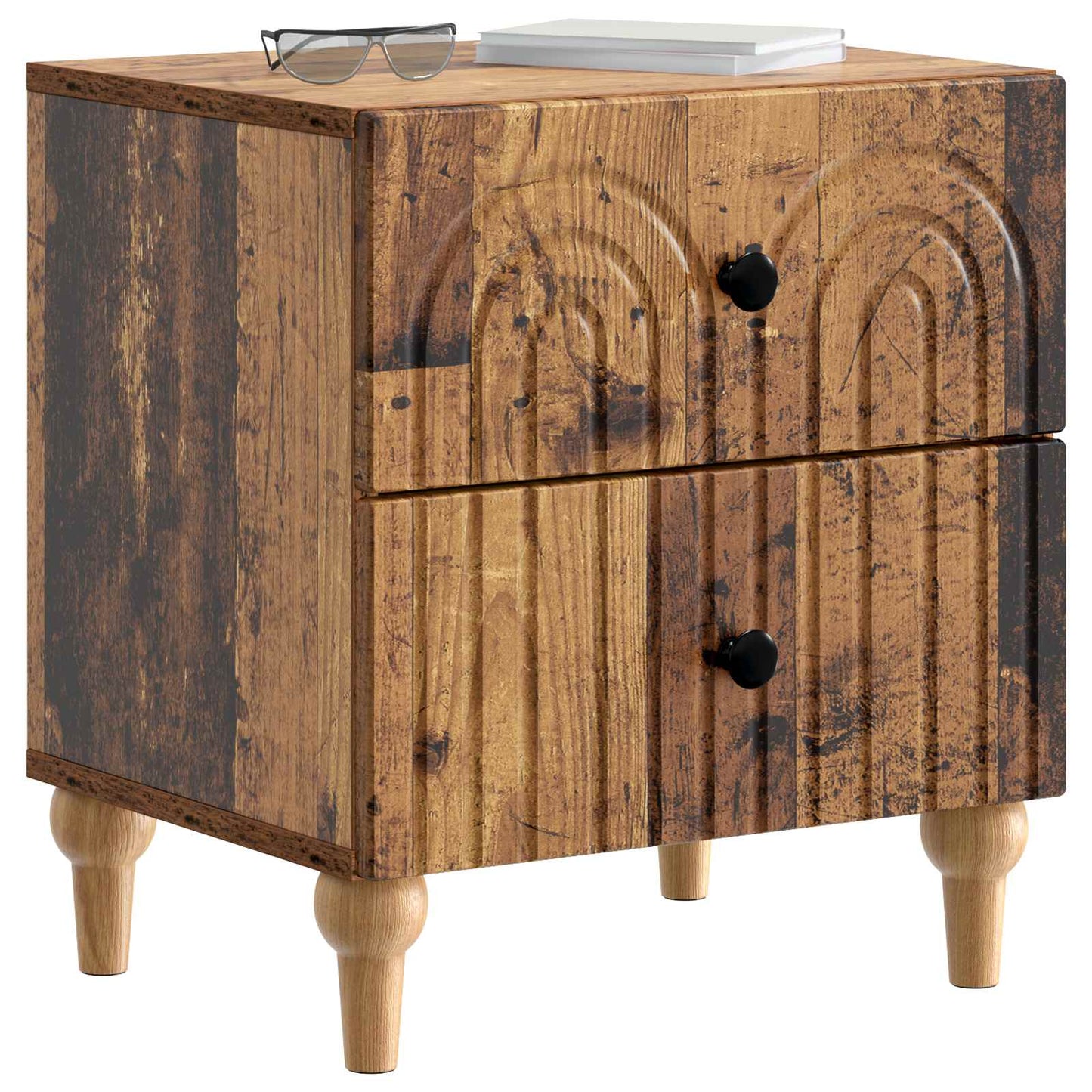 Bedside Cabinet Old Wood 43 x 34.5 x 48 cm Engineered Wood