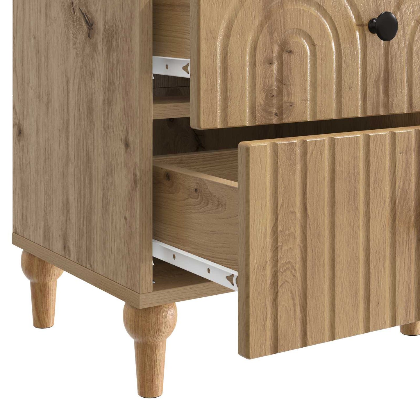 Bedside Cabinet with Drawer 2 pcs Artisan Oak 43 x 34.5 x 48 cm