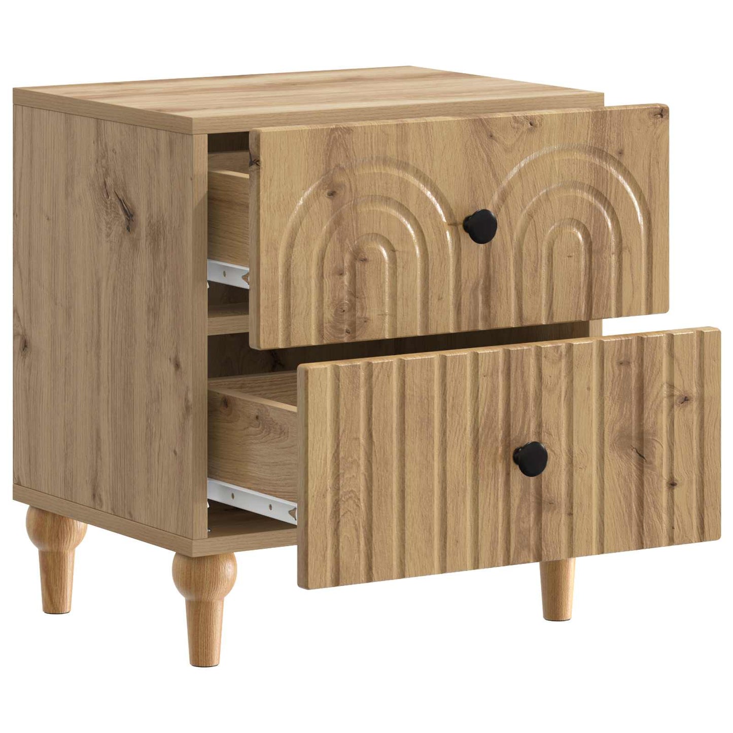 Bedside Cabinet 2 pcs Artisan Oak 43 x 34.5 x 48 cm