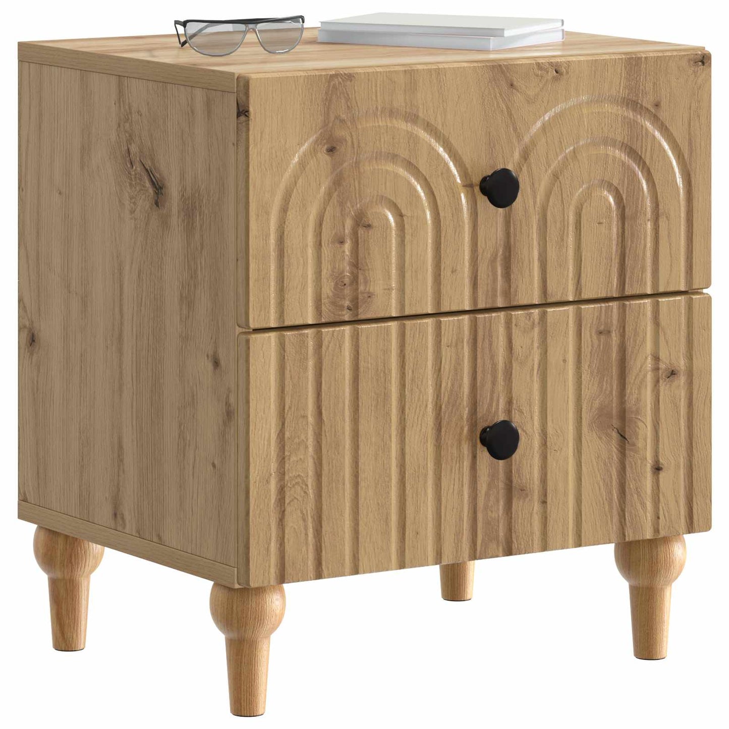 Bedside Cabinet 2 pcs Artisan Oak 43 x 34.5 x 48 cm