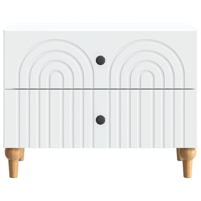 Bedside Cabinet White 62 x 34.5 x 48 cm Engineered Wood