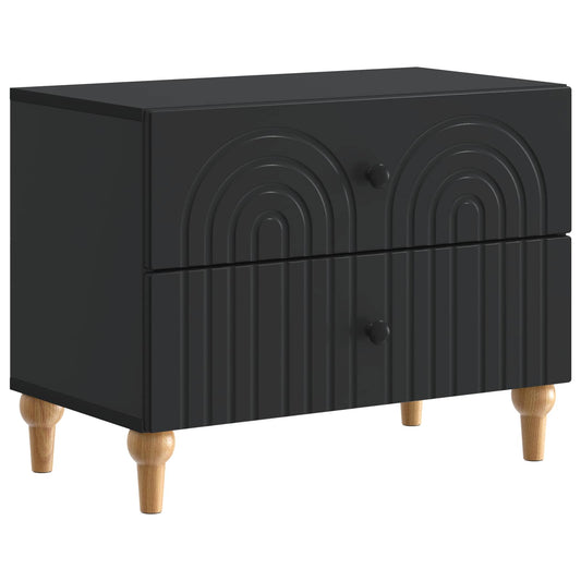 Bedside Cabinet Black 62 x 34.5 x 48 cm Engineered Wood