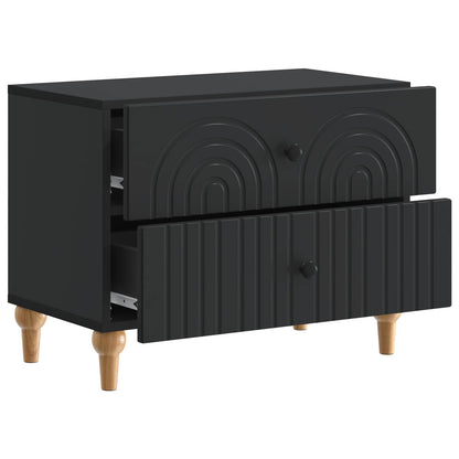 Bedside Cabinet Black 62 x 34.5 x 48 cm Engineered Wood