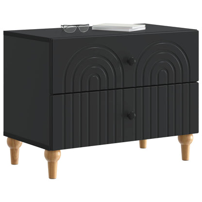 Bedside Cabinet Black 62 x 34.5 x 48 cm Engineered Wood