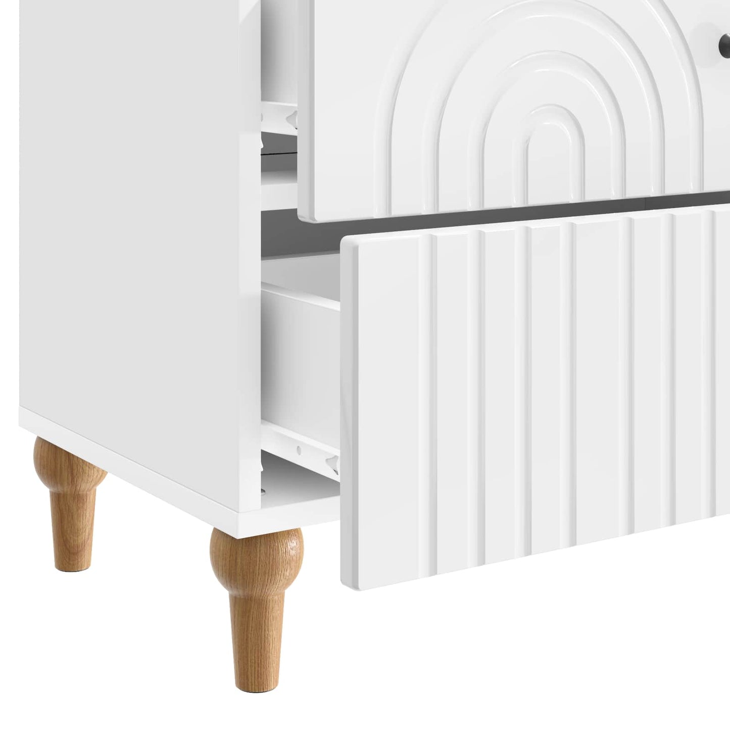 Bedside Cabinet with Drawer High Gloss White 62 x 34.5 x 48 cm
