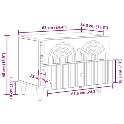 Bedside Cabinet with Drawer High Gloss White 62 x 34.5 x 48 cm