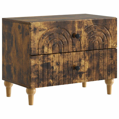 Bedside Cabinet Smoked Oak 62 x 34.5 x 48 cm Engineered Wood