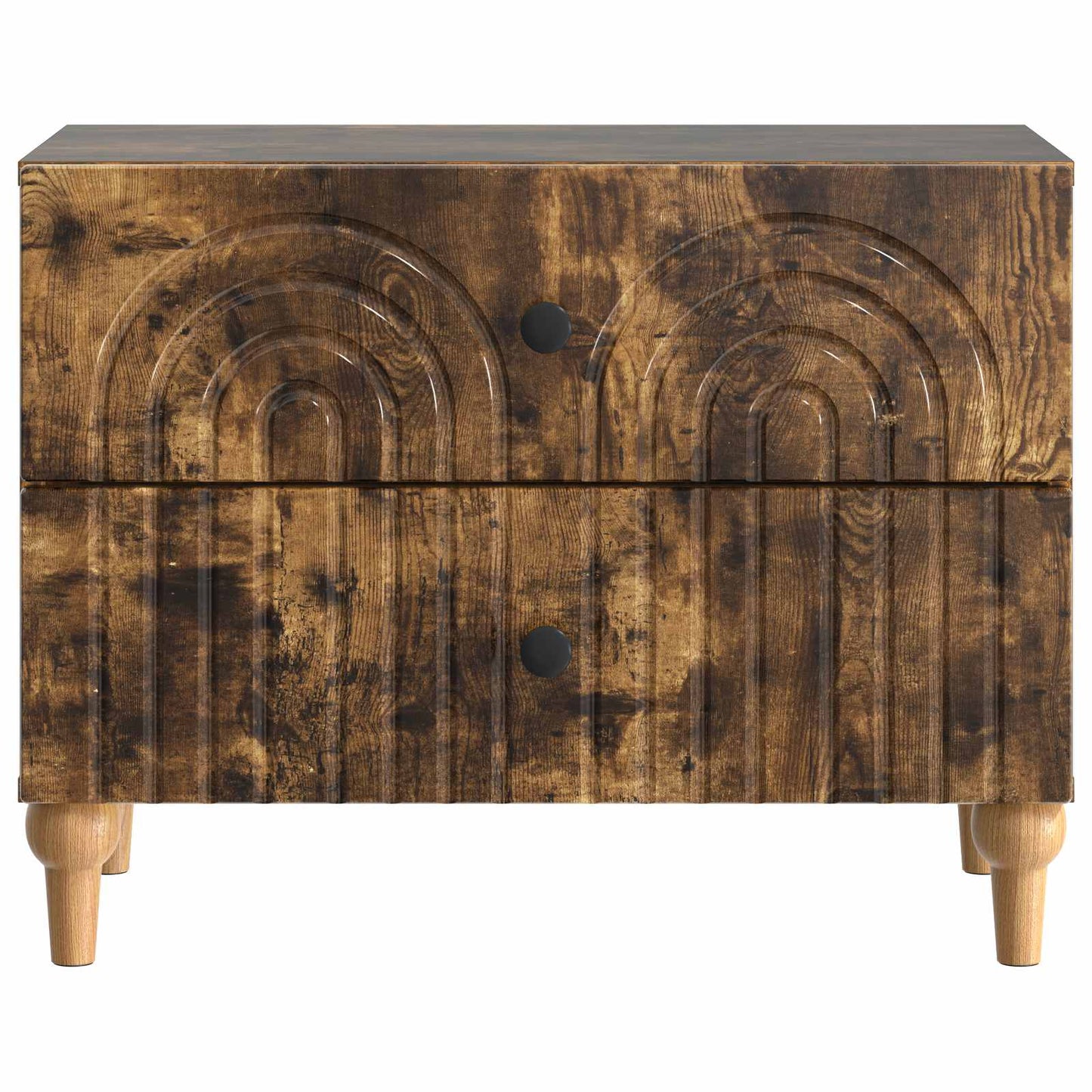 Bedside Cabinet Smoked Oak 62 x 34.5 x 48 cm Engineered Wood