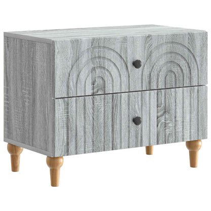 Bedside Cabinet Grey Sonoma 62 x 34.5 x 48 cm Engineered Wood