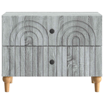 Bedside Cabinet Grey Sonoma 62 x 34.5 x 48 cm Engineered Wood