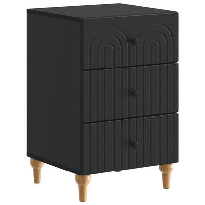 Bedside Cabinet Black 43x 41 x 66.5 cm Engineered Wood