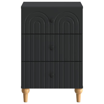 Bedside Cabinet Black 43x 41 x 66.5 cm Engineered Wood