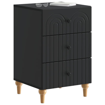Bedside Cabinet Black 43x 41 x 66.5 cm Engineered Wood
