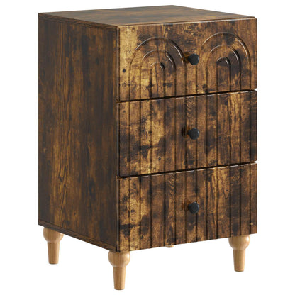 Bedside Cabinet Smoked Oak 43x 41 x 66.5 cm Engineered Wood