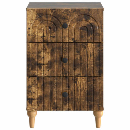 Bedside Cabinet Smoked Oak 43x 41 x 66.5 cm Engineered Wood
