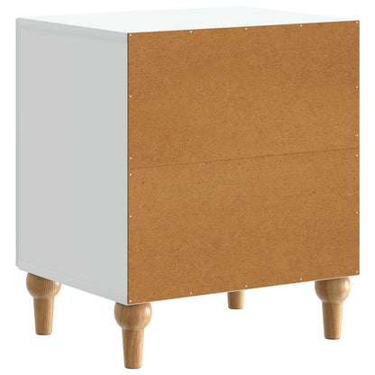 Bedside Cabinet White 43 x 34.5 x 50 cm Engineered Wood