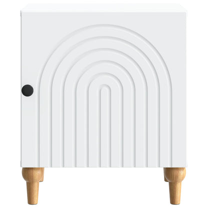 Bedside Cabinet White 43 x 34.5 x 50 cm Engineered Wood