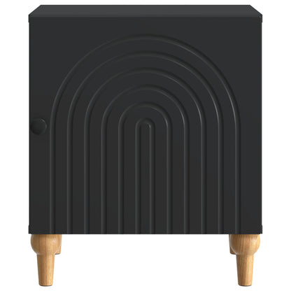 Bedside Cabinet Black 43 x 34.5 x 50 cm Engineered Wood