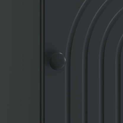 Bedside Cabinet 2 pcs Black 43 x 34.5 x 50 cm Engineered Wood
