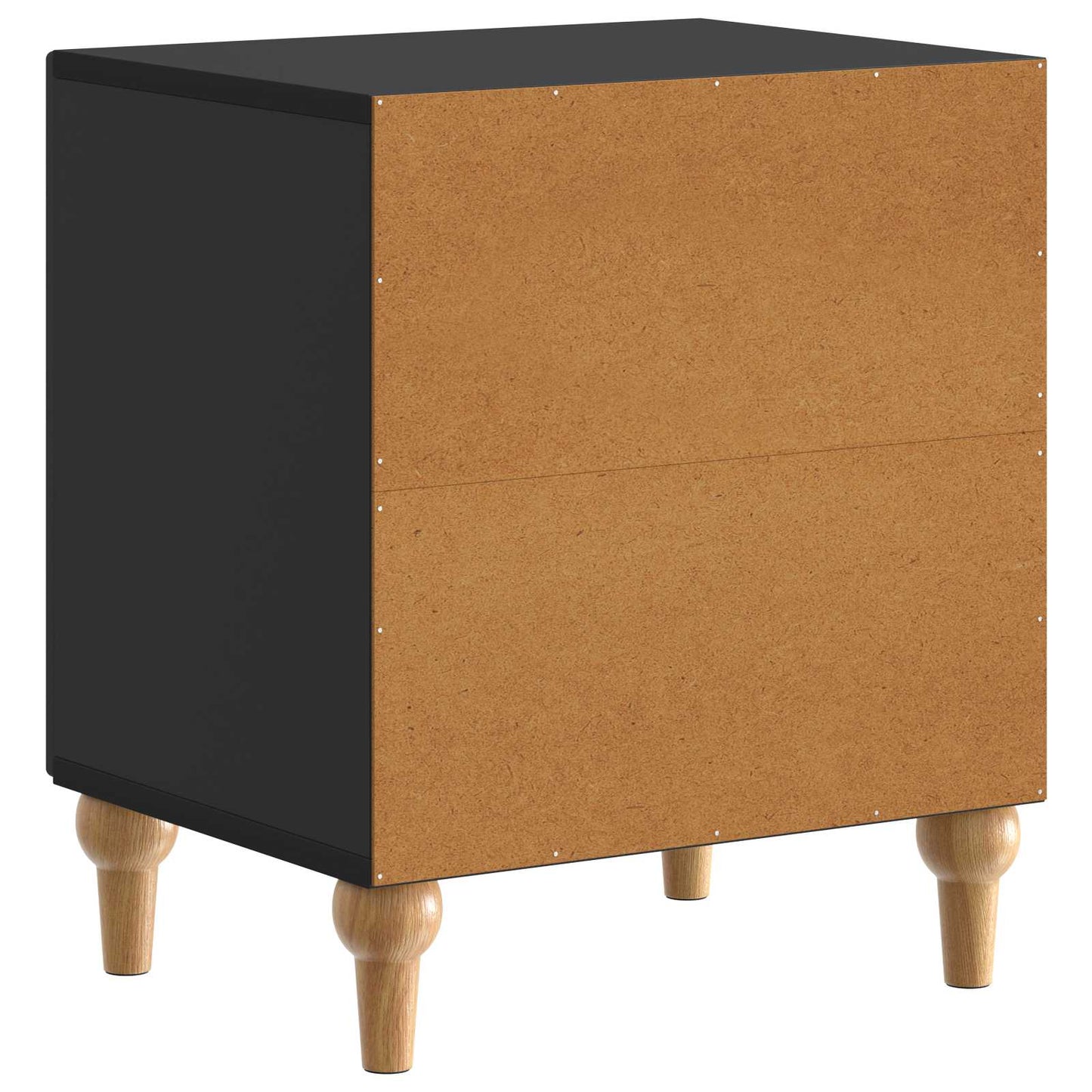 Bedside Cabinet 2 pcs Black 43 x 34.5 x 50 cm Engineered Wood
