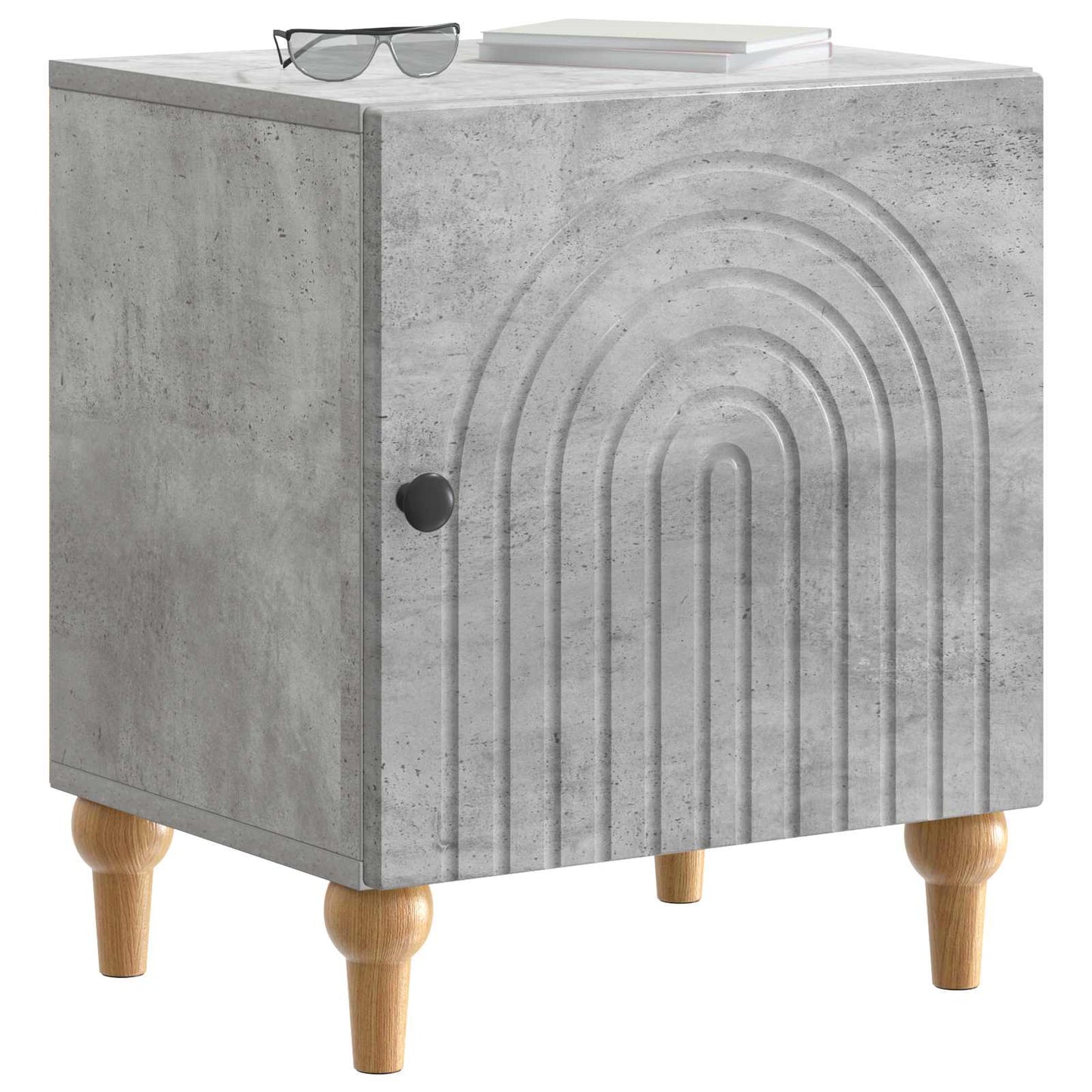 Bedside Cabinet 2 pcs Concrete Grey 43 x 34.5 x 50 cm