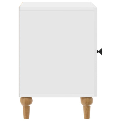 Bedside Cabinet High Gloss White 43 x 34.5 x 50 cm