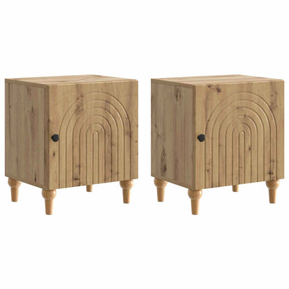 Bedside Cabinet 2 pcs Artisan Oak 43 x 34.5 x 50 cm