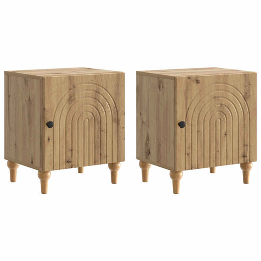 Bedside Cabinet 2 pcs Artisan Oak 43 x 34.5 x 50 cm