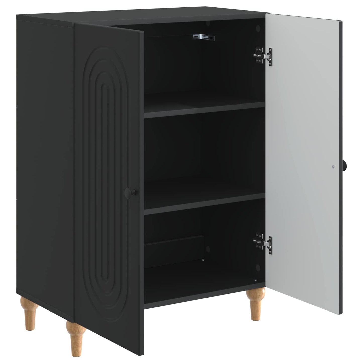 Sideboard Black 66 x 34.5 x 90 cm Engineered Wood