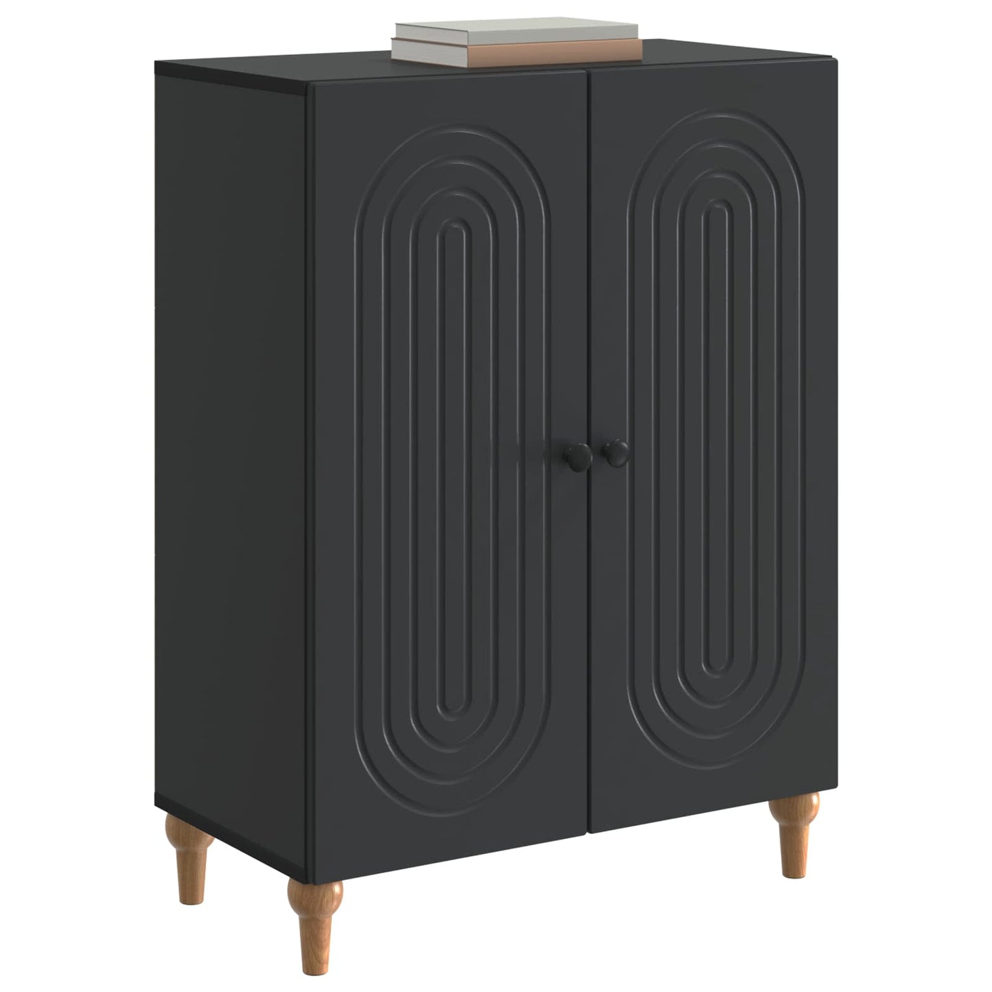 Sideboard Black 66 x 34.5 x 90 cm Engineered Wood