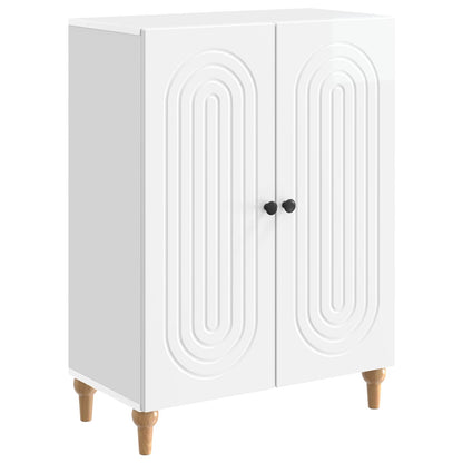 Sideboard High Gloss White 66 x 34.5 x 90 cm Engineered Wood