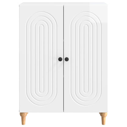 Sideboard High Gloss White 66 x 34.5 x 90 cm Engineered Wood