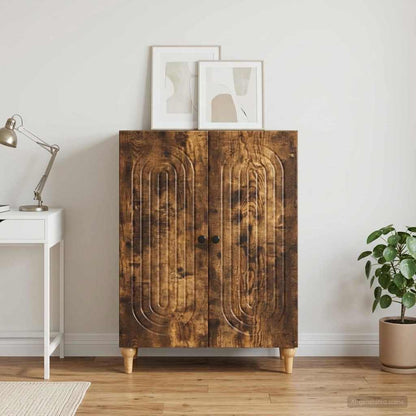 Sideboard Smoked Oak 66 x 34.5 x 90 cm Engineered Wood