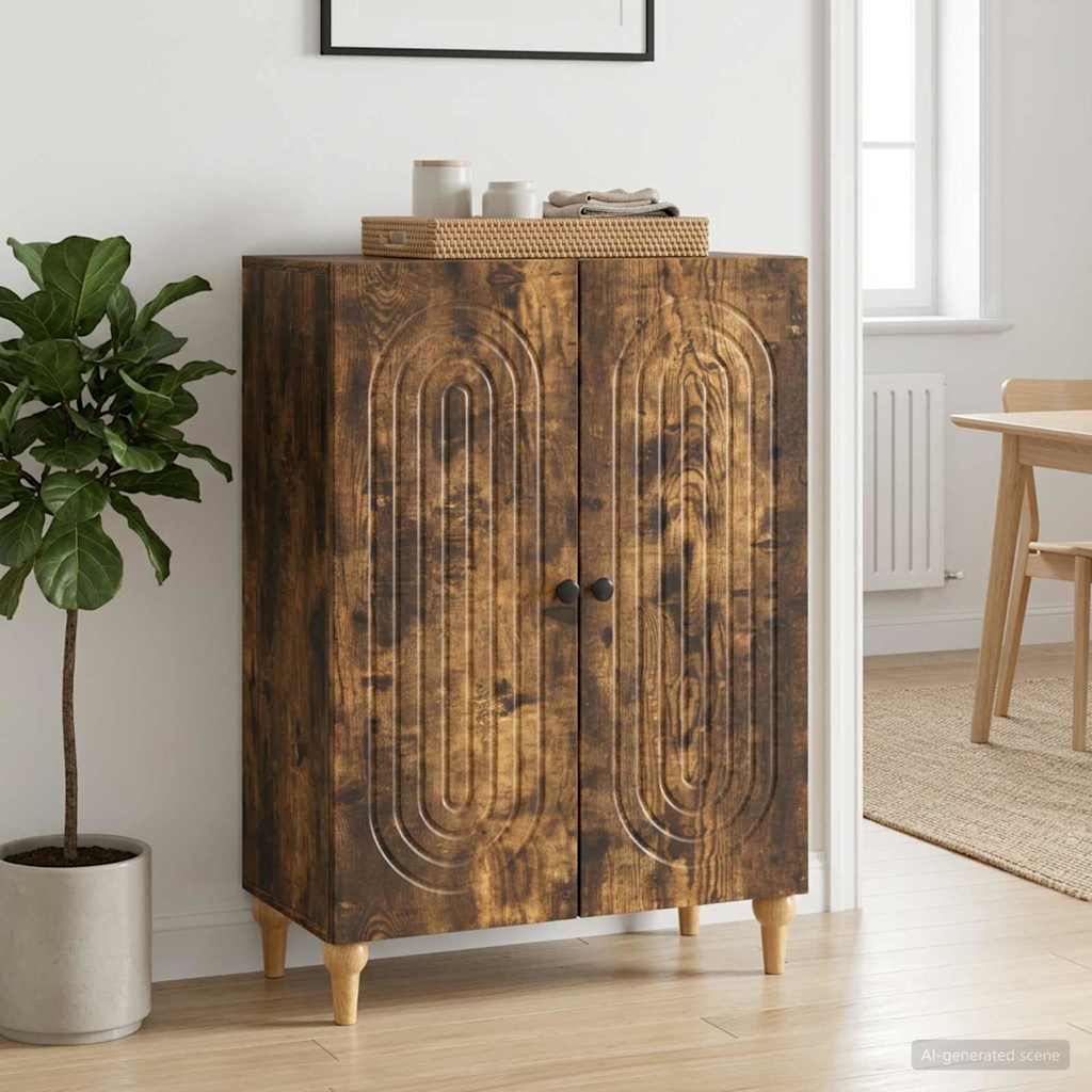 Sideboard Smoked Oak 66 x 34.5 x 90 cm Engineered Wood