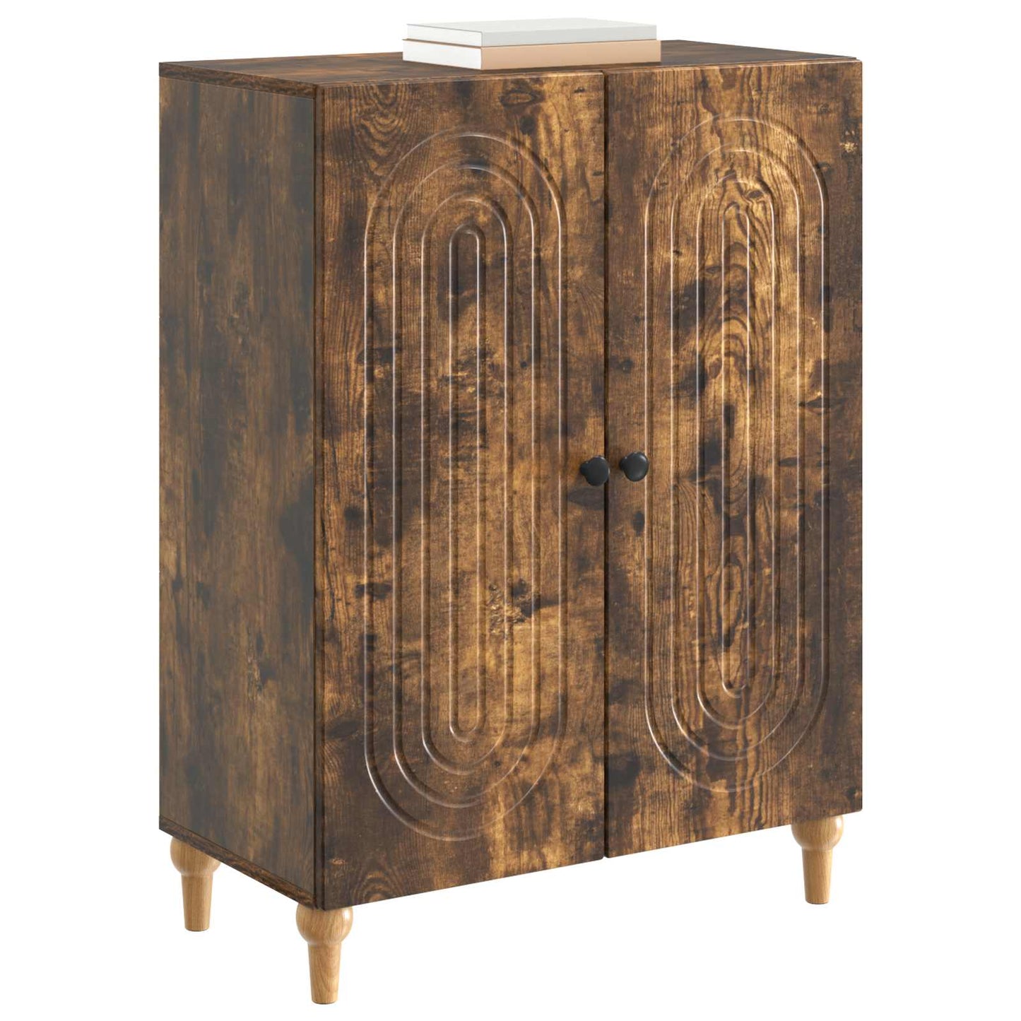 Sideboard Smoked Oak 66 x 34.5 x 90 cm Engineered Wood
