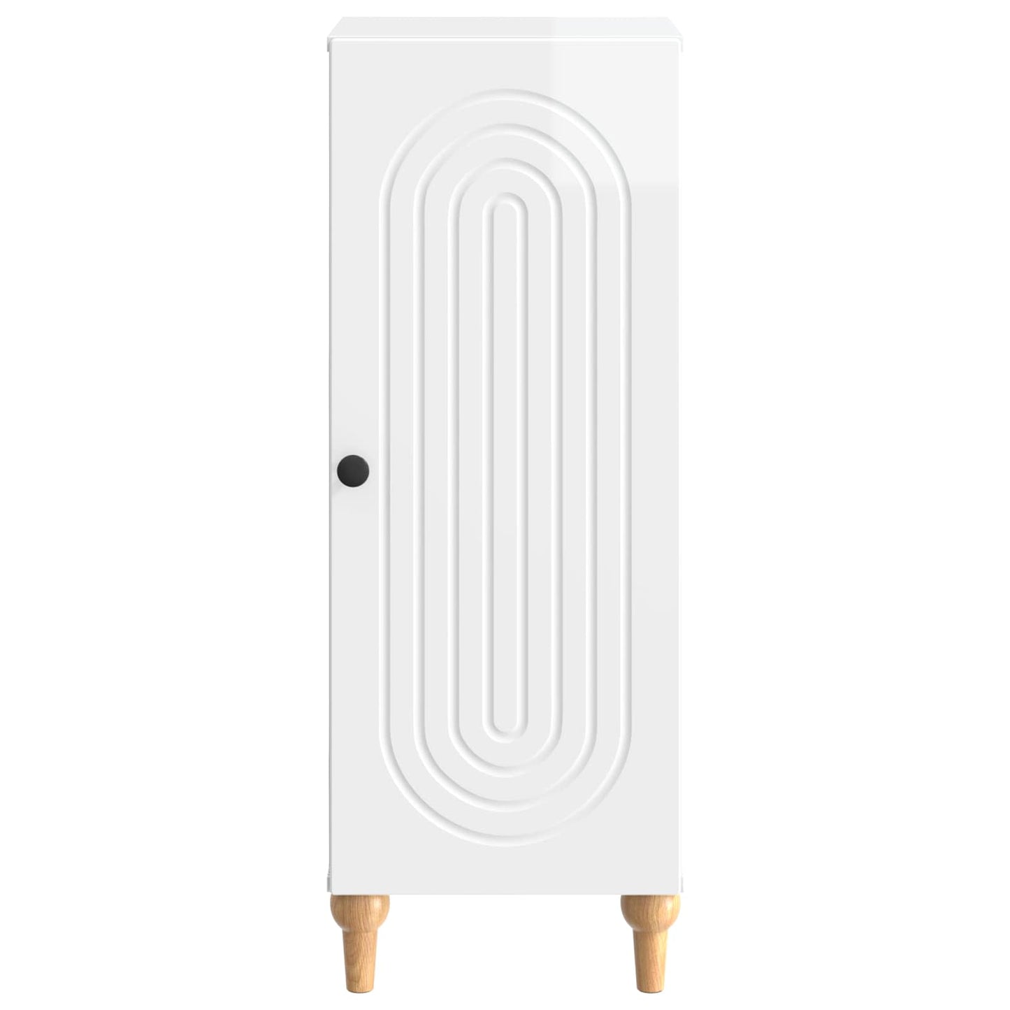 Sideboard High Gloss White 33 x 34.5 x 90 cm Engineered Wood