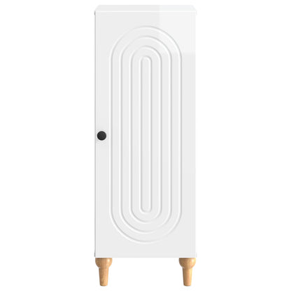 Sideboard High Gloss White 33 x 34.5 x 90 cm Engineered Wood