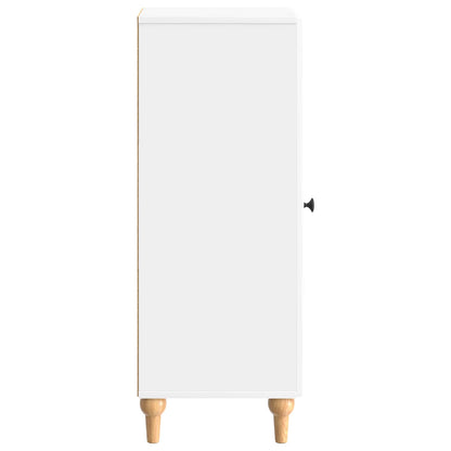 Sideboard High Gloss White 33 x 34.5 x 90 cm Engineered Wood