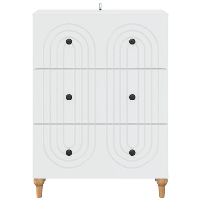 Drawer Cabinet White 66 x 34.5 x 90 cm Engineered Wood