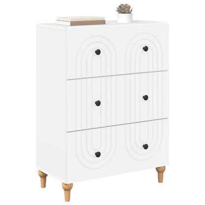 Drawer Cabinet White 66 x 34.5 x 90 cm Engineered Wood