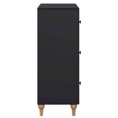Drawer Cabinet Black 66 x 34.5 x 90 cm Engineered Wood