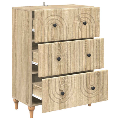 Drawer Cabinet Sonoma Oak 66 x 34.5 x 90 cm Engineered Wood