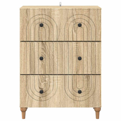 Drawer Cabinet Sonoma Oak 66 x 34.5 x 90 cm Engineered Wood