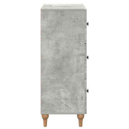 Drawer Cabinet Concrete Grey 66 x 34.5 x 90 cm Engineered Wood