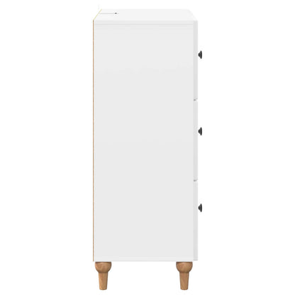 Drawer Cabinet High Gloss White 66 x 34.5 x 90 cm
